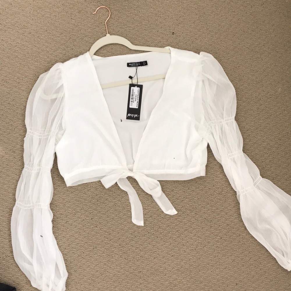 Nasty Gal tie white top